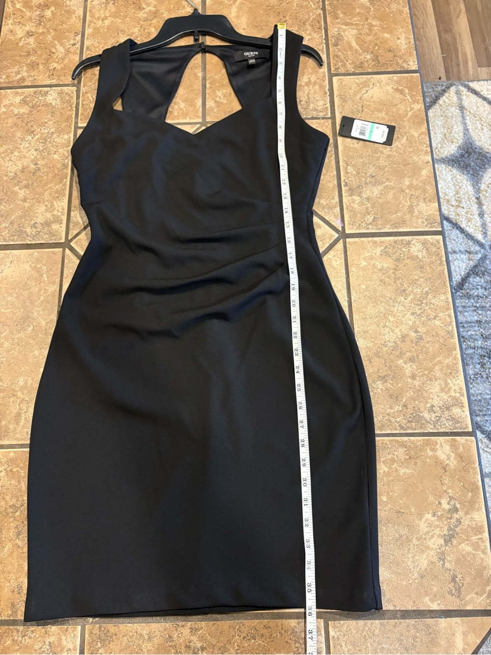 GUESS Black Sleeveless Mini Dress with V-Notch Back WOMENS size 8 NWT - Picture 11 of 15